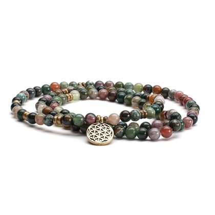 Мала гривна дълга с индийският ахат/ indian agate