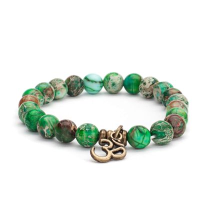 Гривна от зелен императорски тюркоаз/ green imperial turquoise