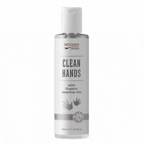 Гел ‘Clean Hands’ с био етерични масла, Wooden Spoon, 200ml