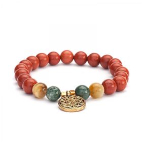 Мала гривна, червен яспис, мъхов ахат и тигрово око/  red jasper, moss agate & tiger eye
