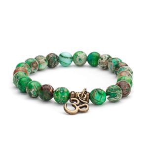 Гривна от зелен императорски тюркоаз/ green imperial turquoise