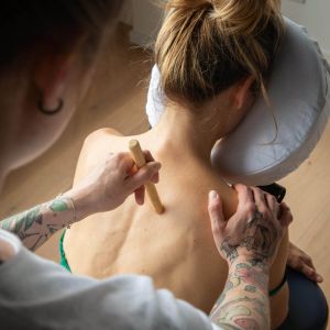  Комплект за масаж от бамбук, 11 части Намалява напрежението в ръцете, палците и пръстите