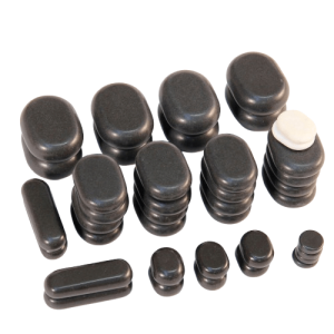 Комплект за масаж с горещи камъни, 40 части В декоративна бамбукова кутия