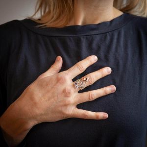 Пръстен за чакри с истински камъни