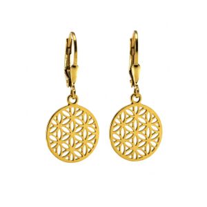 Обеци „Цветето на живота“ от сребро 925, позлатени