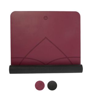 Йога постелка ФЕНИКС Цвете на живота боровинка Travel 185 х 66 см, 2 мм